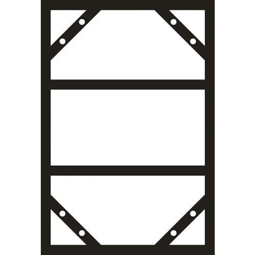 緑十字 スライドアングル(消防・危険物標識用フレーム) KHY−3SA 明治山型(300×600mm用)・ 横型3連用 スチール製 055300 1台