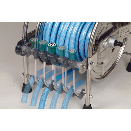 ハタヤ ステンレス(SUS304)ホースリール 20m耐圧ホース・レバーノズル付 SSA-20P 1 台