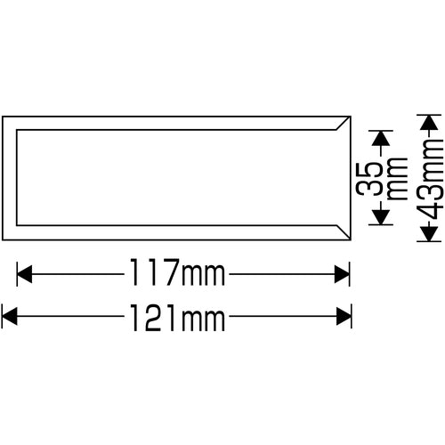 緑十字 スチールケース(差し込みタイプ) KS−F 40×120mm用 プレート別売 228060 1個
