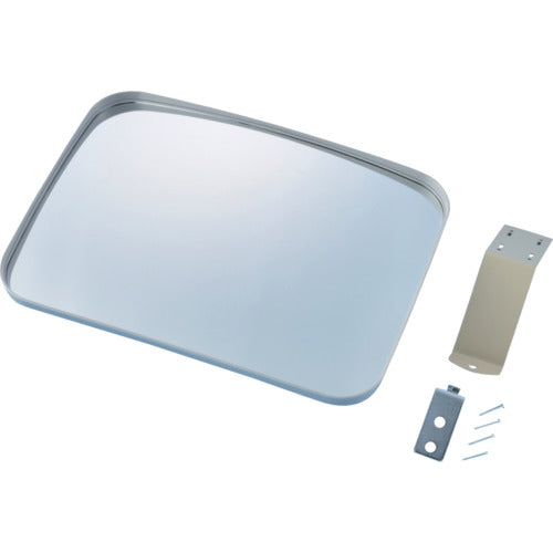 Midori Juji Small Convex Mirror, Gray, Wall Angle 40, 290 x 390 mm, Mounting Bracket Included, Glass, 276130, 1 Unit