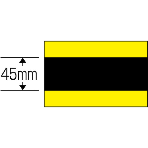 緑十字 トラ柄テープ(巻き付けタイプ) 黄/黒 TR1−A 90mm幅×10m ビニール製 256101 1巻