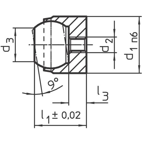 HALDER 요동 패드 M5 길이 25 22730.0428 1개