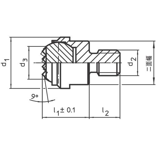 HALDER 요동 패드 경질 합금 인서트 세레이션 수나사 부착 22730.0363 1개
