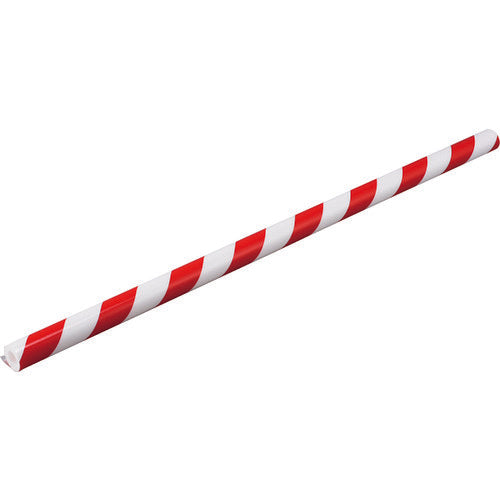 Green Cross Tiger Pattern Pipe Cushion Red/White TRC-38WR 38(18)Φ×1000mm Non-reflective 247012 1 piece