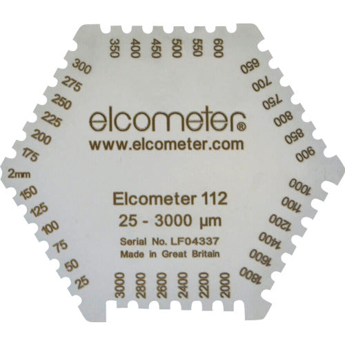 elcometer 六角形ウェットフィルム膜厚計 B112-1B 1 枚