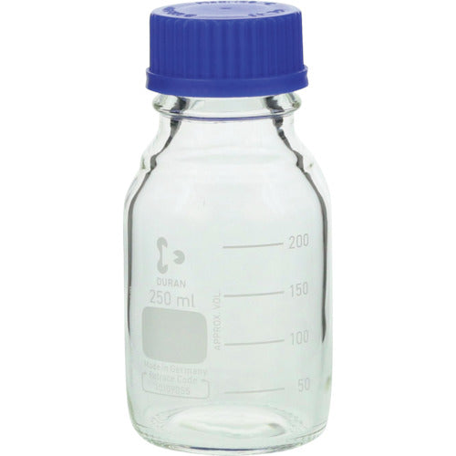 SIBATA Heat-Resistant Screw-Cap Bottle with Blue Cap 250mL 017200-250A 1 pc