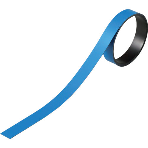 緑十字 テープ状カラーマグネット 青 マグネ15B 15mm幅×1m×0.8mm 2本組 312026 1組