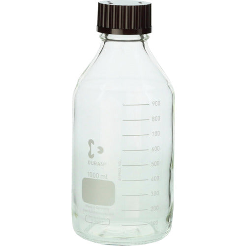 SIBATA Heat-Resistant Screw-Cap Bottle with Red Cap 1000mL 017200-10001A 1 pc