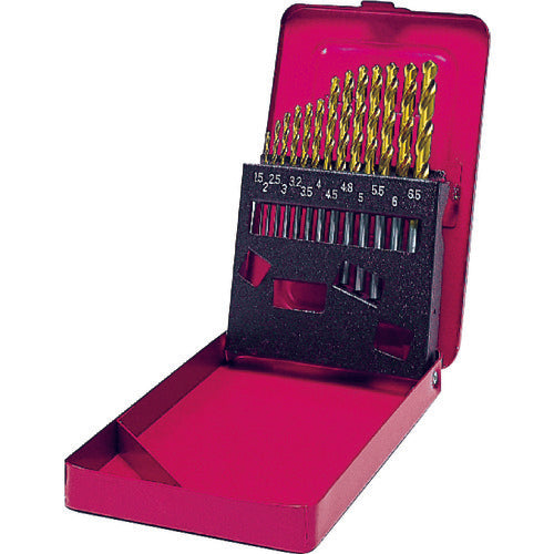 三菱K GSDSET TiNコーティング 一般鋼用 ハイスドリルセット(スチールケース13本入) GSDSET13 1 S