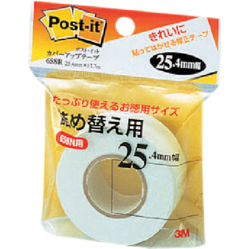 3M カバーアップテープ 詰替え用 25.4mmX17.7m 白 658R 1巻