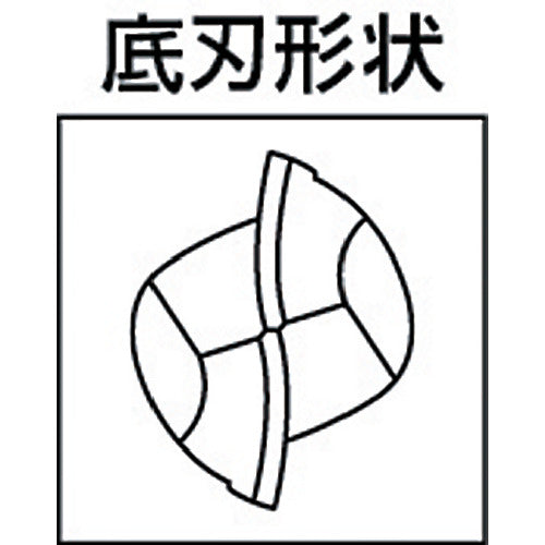 三菱K 【売切り廃番】2枚刃KHAスーパー ハイスボールエンドミルミディアム刃長(M)7mm S2MBR0350 1本