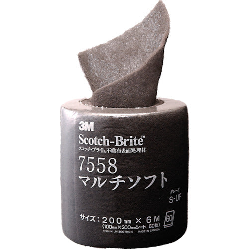 3M Industrial Polishing Roll Scotch-Brite Multi Soft #600 equivalent 7558 M/SOFT SUF 1 roll