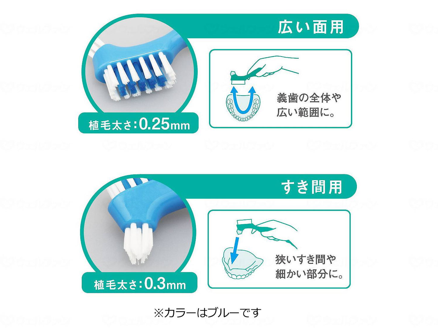 ダイト義歯ブラシ ブルー ケース