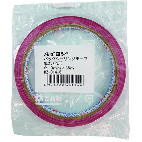 파이론 백 실링 테이프 #25(PET) 9mm×35M 레드 HZ-014-6 1권