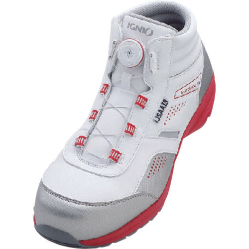 IGNIO Dial-type Safety Shoes, Type A, White, 24.5 cm, IGS1058TGF-WH24.5, 1 pair