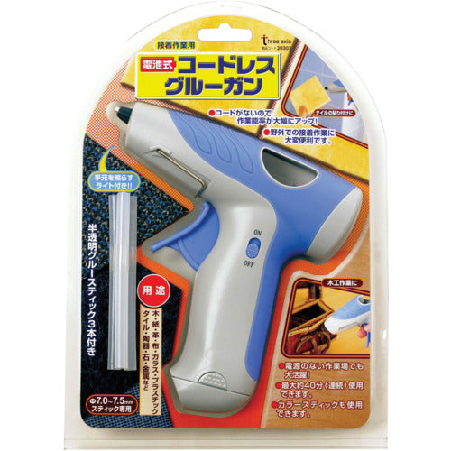 THREEAXIS 배터리 타입 무선 글루건 20303 1개