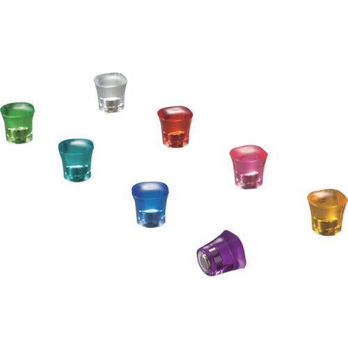Green Cross Strong Magnetic Magnet (Pin Type) 8 Color Set/8 Pieces MG-787 12Φ x 13mm 316034 1 Set