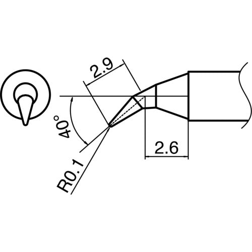 Hakko soldering tip J type T35-03J 1 piece