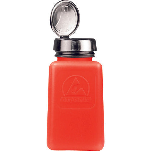 DESCO 静電気拡散性ボトル オレンジ色 ワンタッチ HDPE 180cc 35270 1個