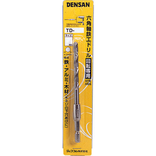 DENSAN Hexagonal Shaft Metal Drill 3.4mm TD-34 1 pc