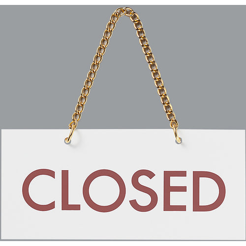 Light Acrylic Matte Sign OPEN-CLOSED 100mm x 200mm KMP2210-1 1 sheet