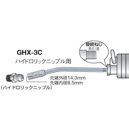 TRUSCO 하이드로 척 노즐 170mm GHX-3C 1개