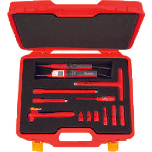 KTC 절연 공구 세트 B AC1000V, DC1500V까지 대응 12점 세트 ZTB311VB 1 S
