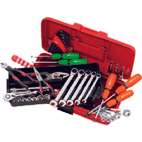 KTC Tool Kit, Red, Width 385 x Depth 202 x Height 140 mm, 40-piece set, SK34010PS 1 S