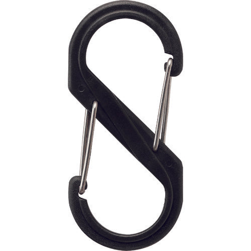 Hikari S-shaped carabiner, large, black, B-KRSA88-2, 1 piece
