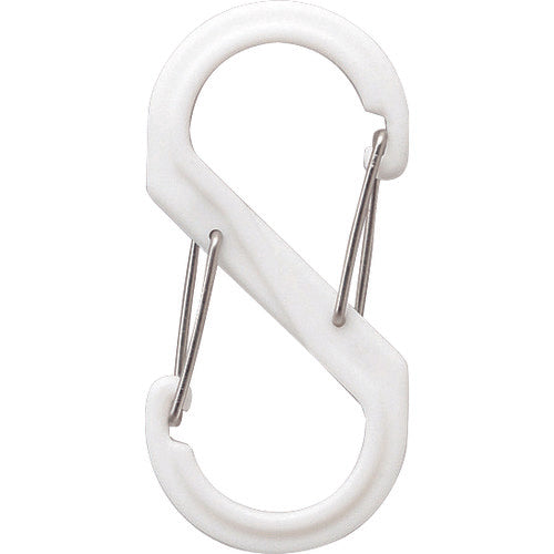 Hikari S-shaped carabiner, small, white, B-KRSA61-1, 1 piece