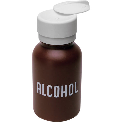 DESCO Dispenser LASTING-TOUCH Brown Round High Density Polyethylene 240cc ALCOHOL Printing 35601 1 pc