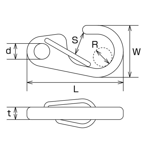 Mizumoto Wire Clip Stainless Steel Mini Clip Length 58mm MP-5 1pc