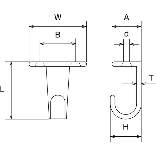 Mizumoto Stainless Steel Sheet Hook J-Type Length 27 A-2423 1 pc