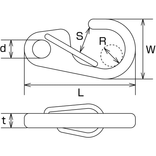 Mizumoto Wire Clip Stainless Steel Mini Clip Length 45mm MP-4 1pc