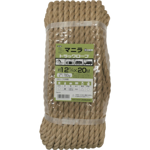 유타카 메이크업 로프 마닐라 로프 수축 팩 12φ×20m TM-5 1개