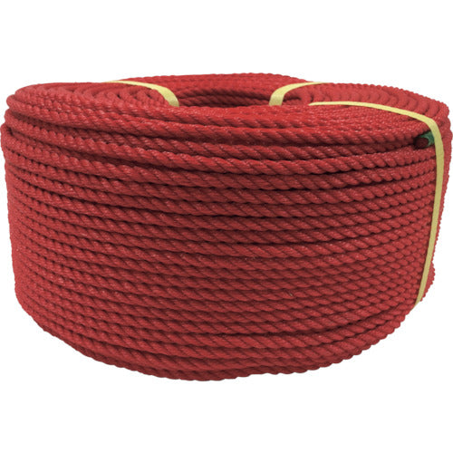 ユタカメイク ロープ PEロープ巻物 6φ×200m レッド PE-101 1個