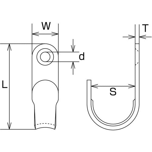 Mizumoto Stainless Steel Sheet Hook Type A Length 30 A-2402 1 pc