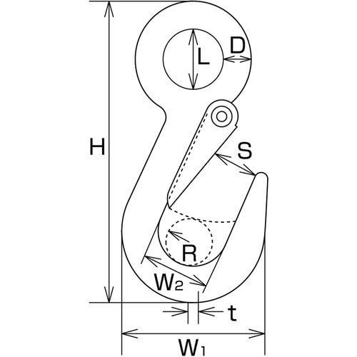 Mizumoto Hook Stainless Steel Light Hook 120kg B-2152 1 pc
