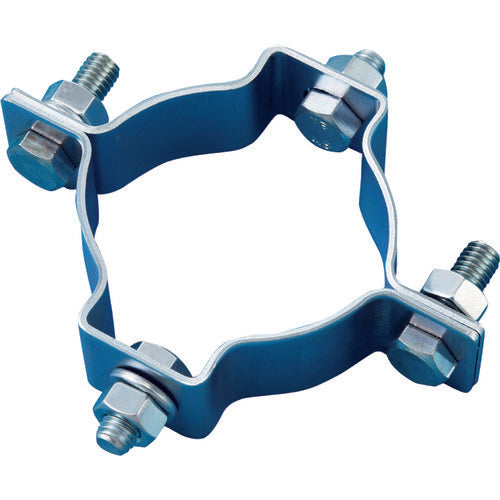 緑十字 ポール用標識取付金具(両面表示用) 金具60W 適合径:60.5mmΦ スチール製 137602 1個