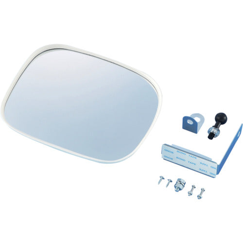 Midori Juji Small Convex Mirror (Magnetic Type) White Wall Corner 15W 150 x 180mm Mounting Bracket Included 276101 1 Unit