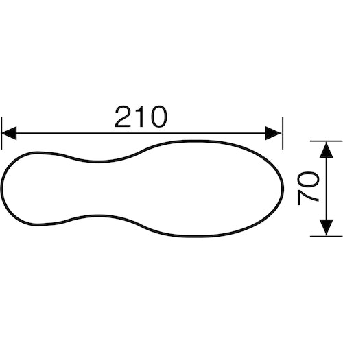 緑十字 路面用足型ステッカー(ラインプロ) 黄 LP−F−Y 210×70mm 2枚組 258160 1組