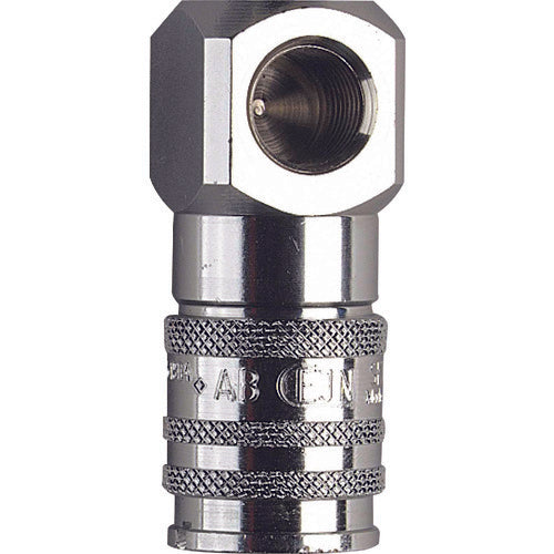 CEJN スナップ・チェック/358 ワンタッチ検圧カップリング バルブ無し G1/4 メネジ 90°アングル 10-358-0232 1個