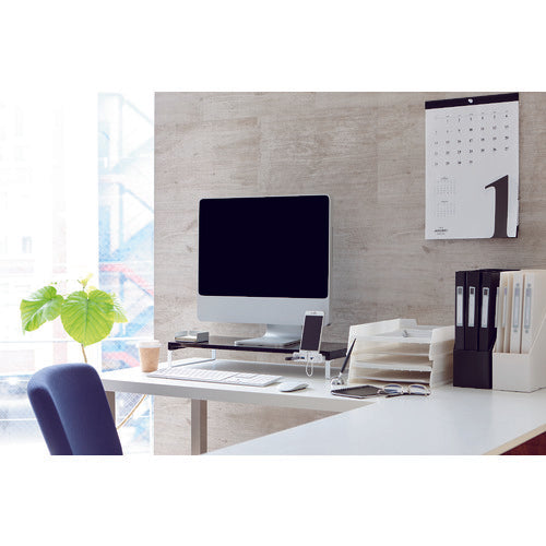 Licht Desk Board Desk Stand (590mm wide, with USB 3.0 hub) White A7334-0 1 unit