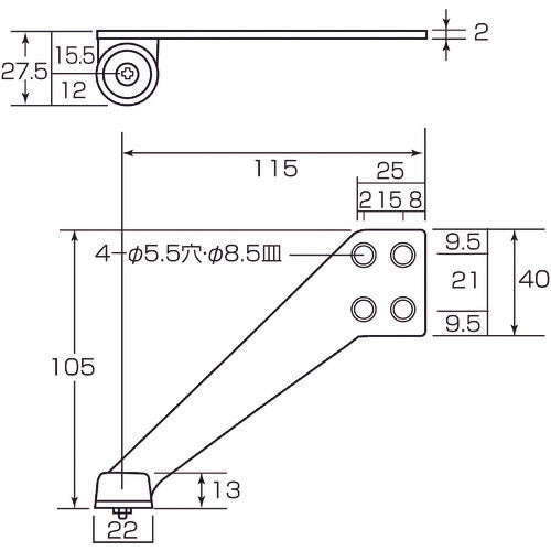 MK 스테인레스 스틸 상단 부착 도당 HL 왼쪽 S-400NL001 1개