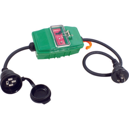 NICHIDO 3상 200V 방우 연장 차단기 과부하 누전 보호 겸용 발전기 대응 G-2BW-EK2-20A 1대