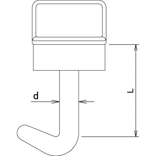 DAIDOHANT 폴리카보네이트 극태 후크 64개입 27mm 클리어 00032504 1상자
