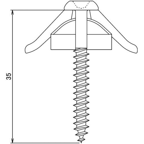 DAIDOHANT Polycarbonate Corrugated Sheet Screws 12 x 8 (96 pieces) 4.2 x 35 mm Clear 00045950 1 box