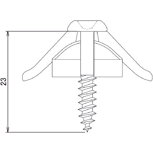 DAIDOHANT Short Connecting Corrugated Sheet Screws 12 Rows x 2 (24 Pieces) 4.2 x 23 mm Clear 10176068 1 Bag