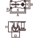 유에이 플레이트식 자재 어저스터 부착 캐스터 고무 바퀴 직경 50mm E타입 ER-AF형 설치 치수 56×28 ER-50R-AF 1개