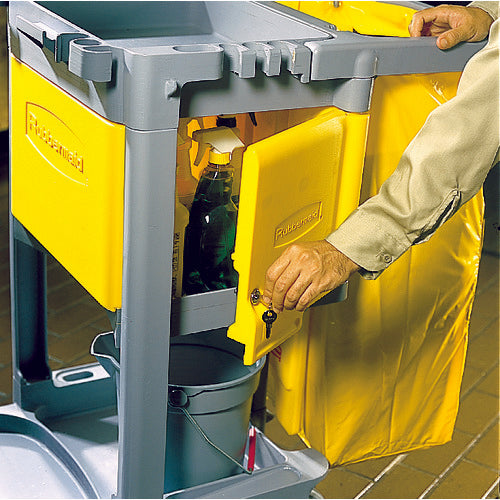 ラバーメイド ジャニターカート用 ロック付きドアキット イエロー RM6181YL 1個